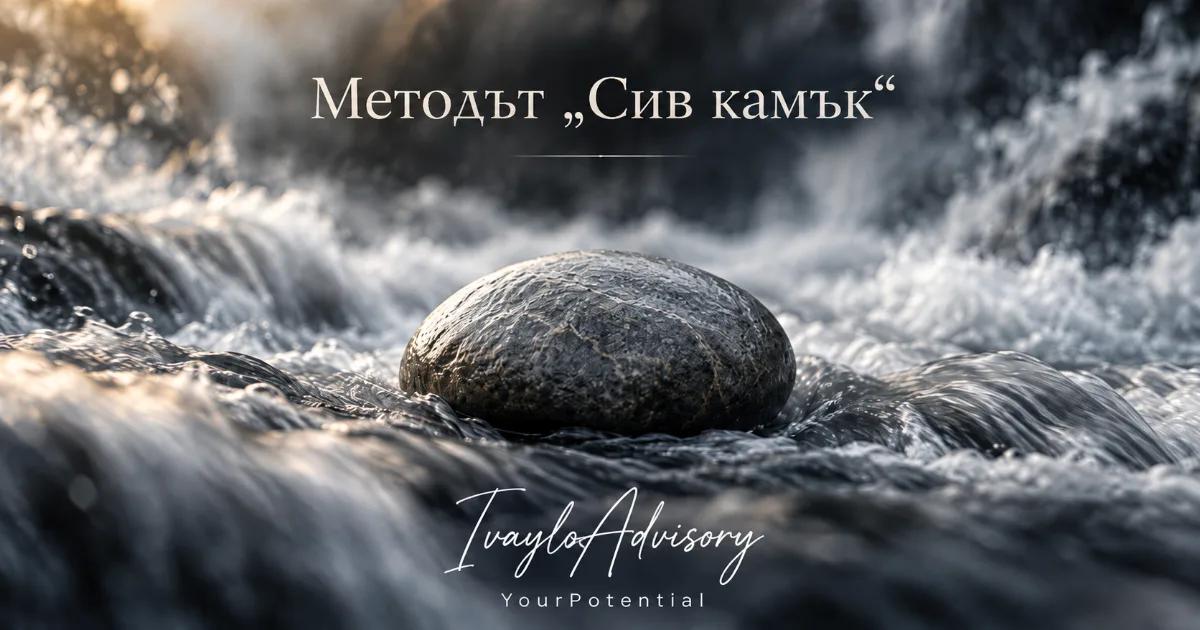Методът "Сив камък"- илюстрация на сив камък в реката